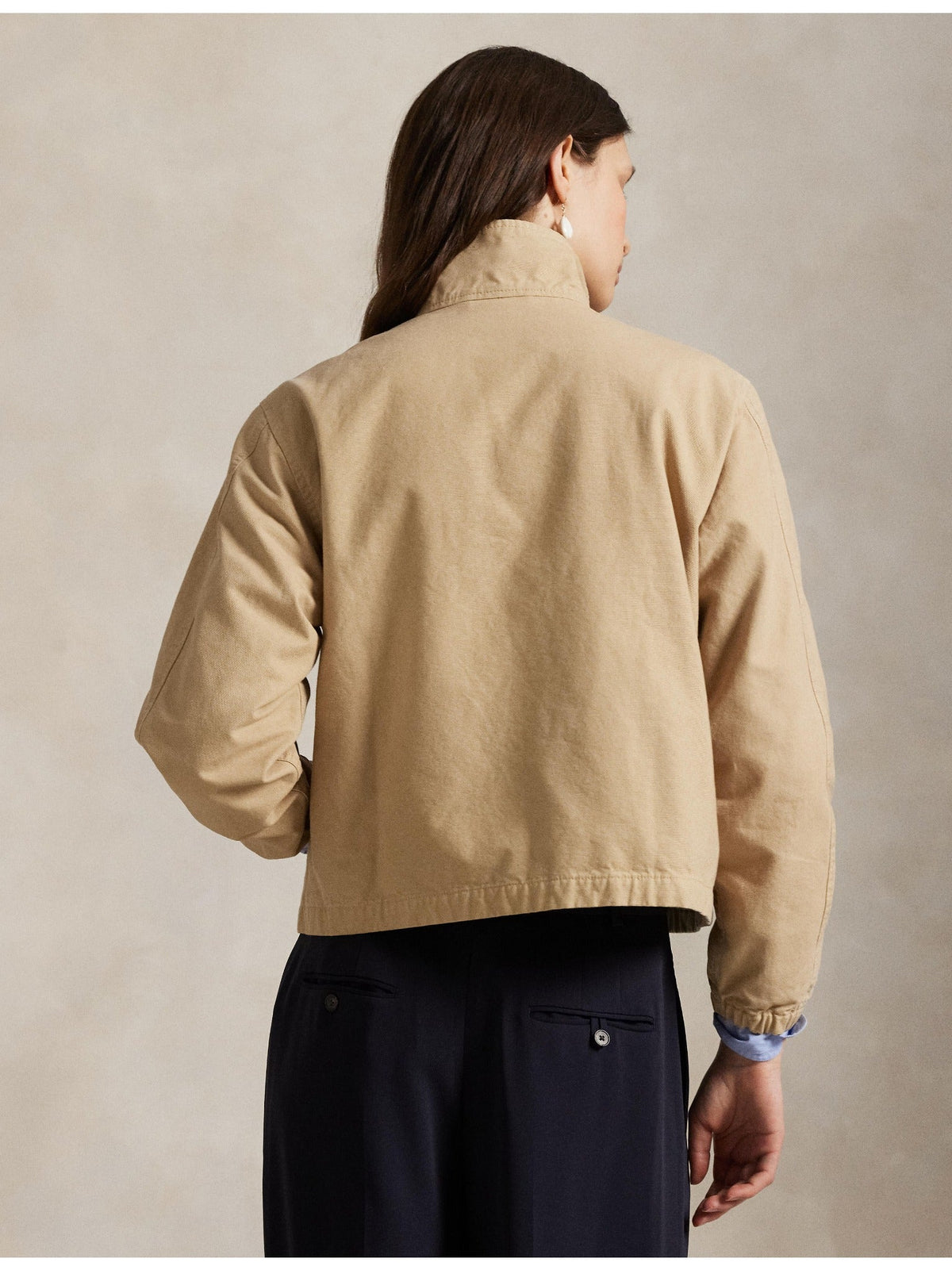 RALPH LAUREN WOMEN Cotton Canvas Jacket Vintage Khaki