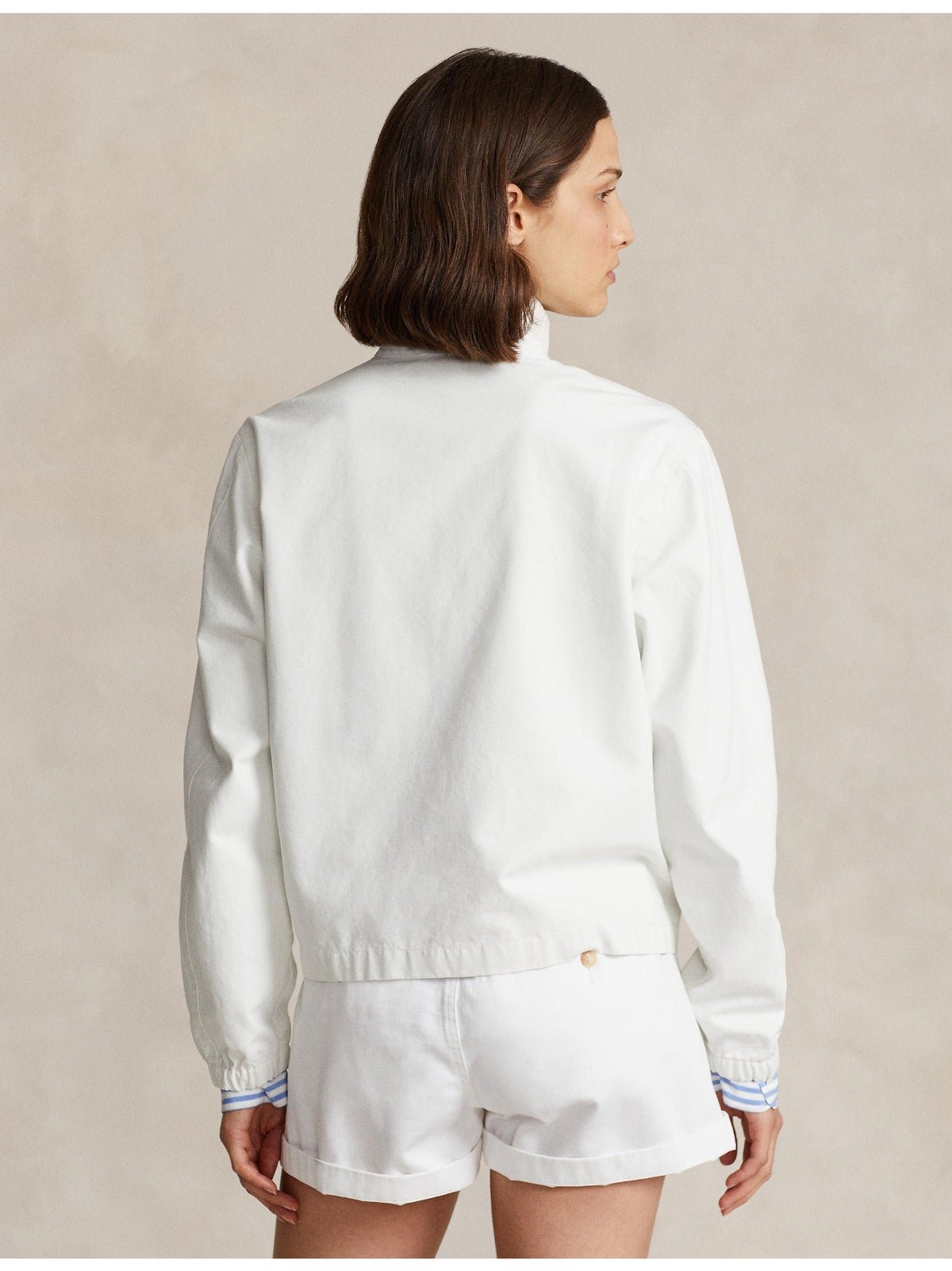 RALPH LAUREN WOMEN Cotton Canvas Jacket Deckwash White