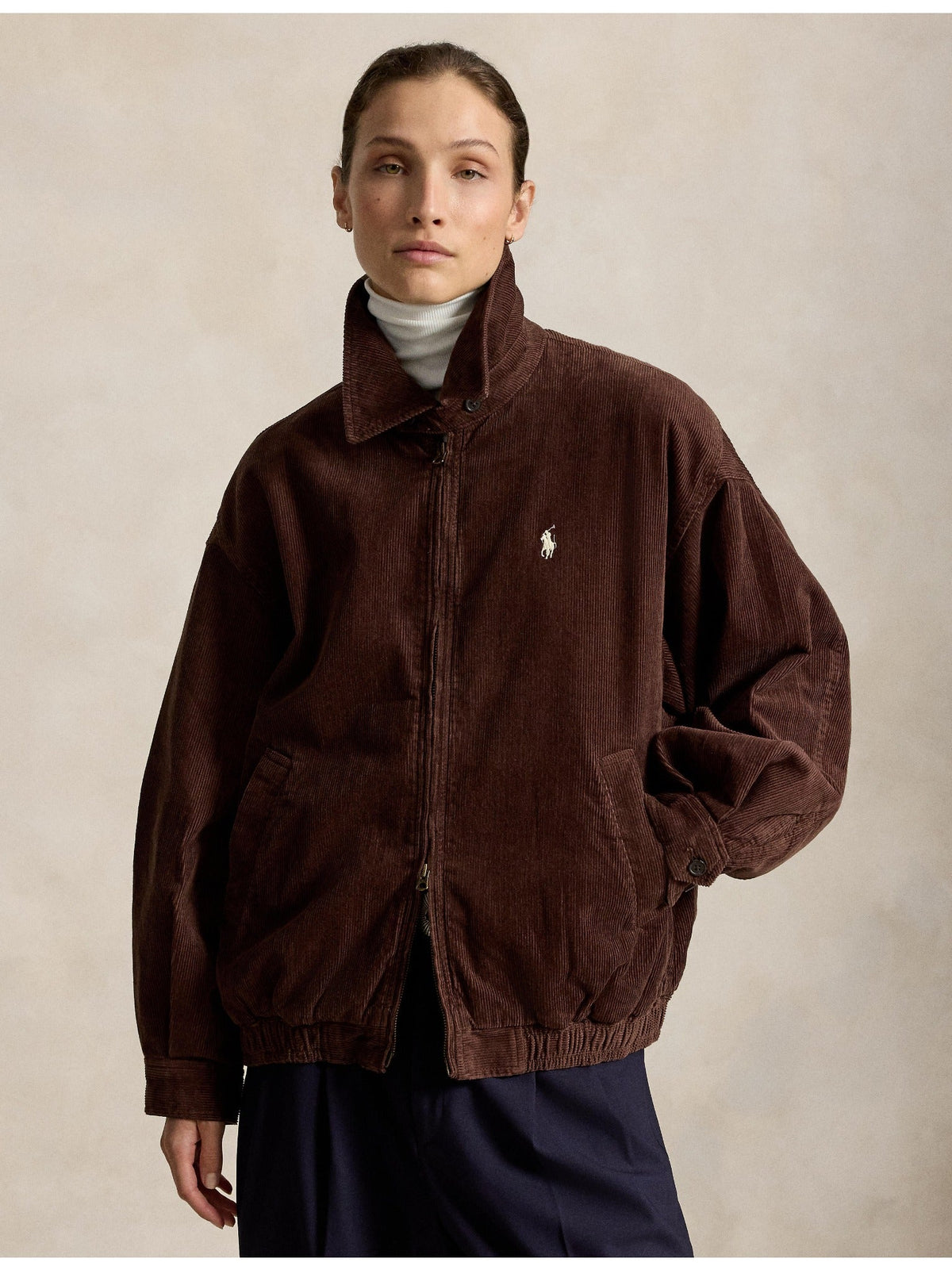 RALPH LAUREN WOMEN Cotton Corduroy Jacket Brown