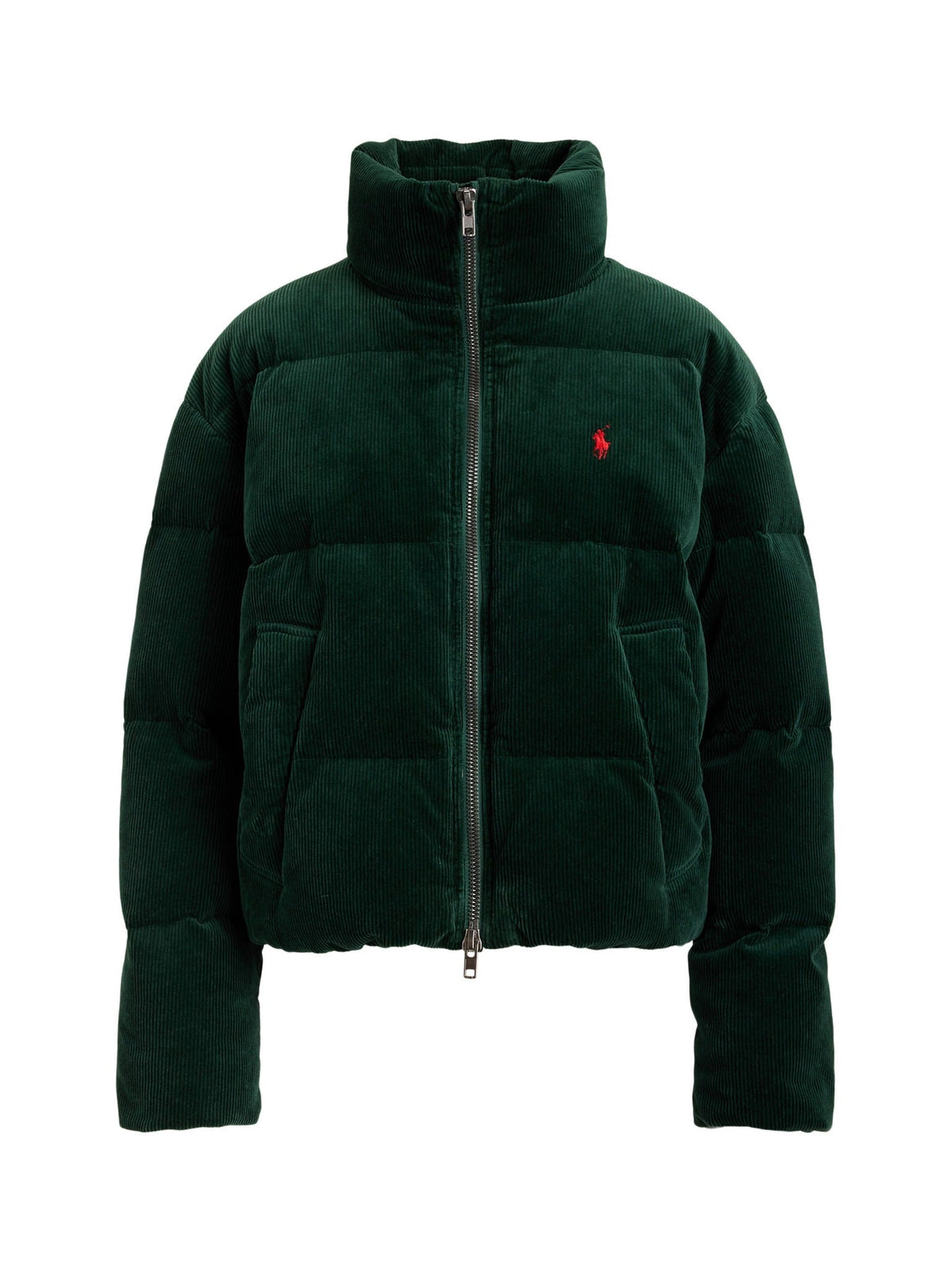RALPH LAUREN WOMEN Corduroy Down Puffer Jacket Northwest Pine