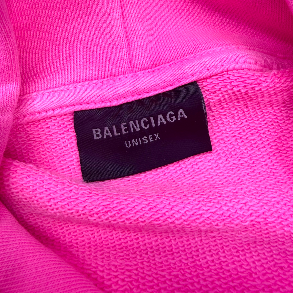 Balenciaga Back Print Bright Pink Medium Fit Hoodie Women