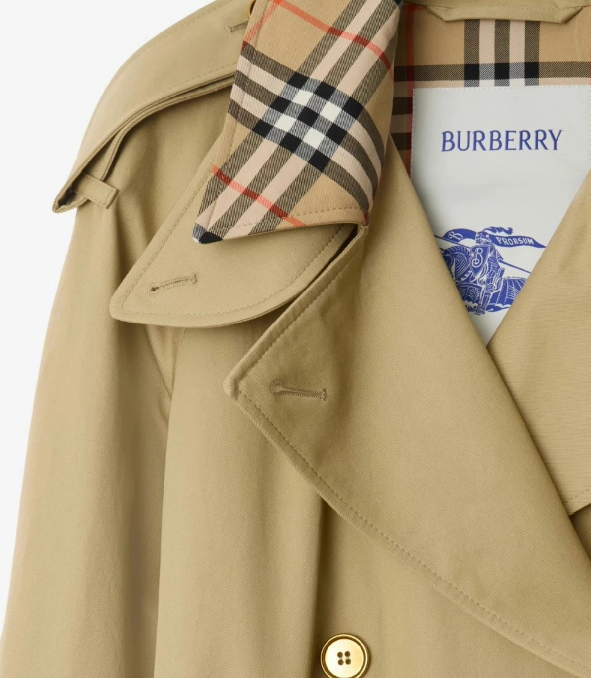 Heritage Edition Long Burberry Trench Coat, Museum Check Lining