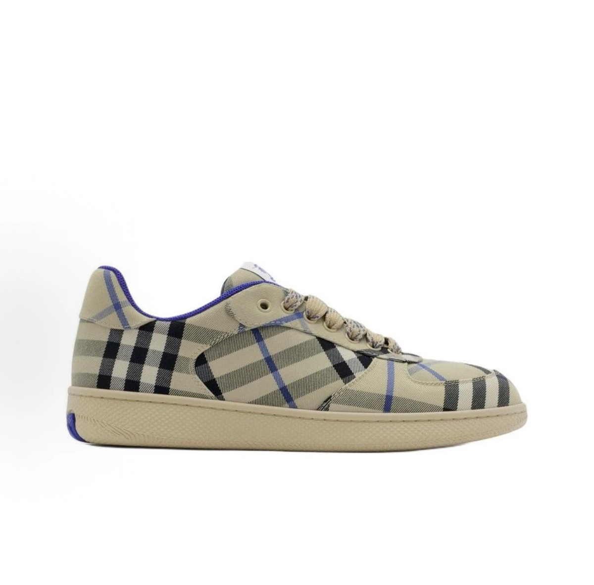 Burberry Terrace Vintage Check Low-Top Sneakers, Beige