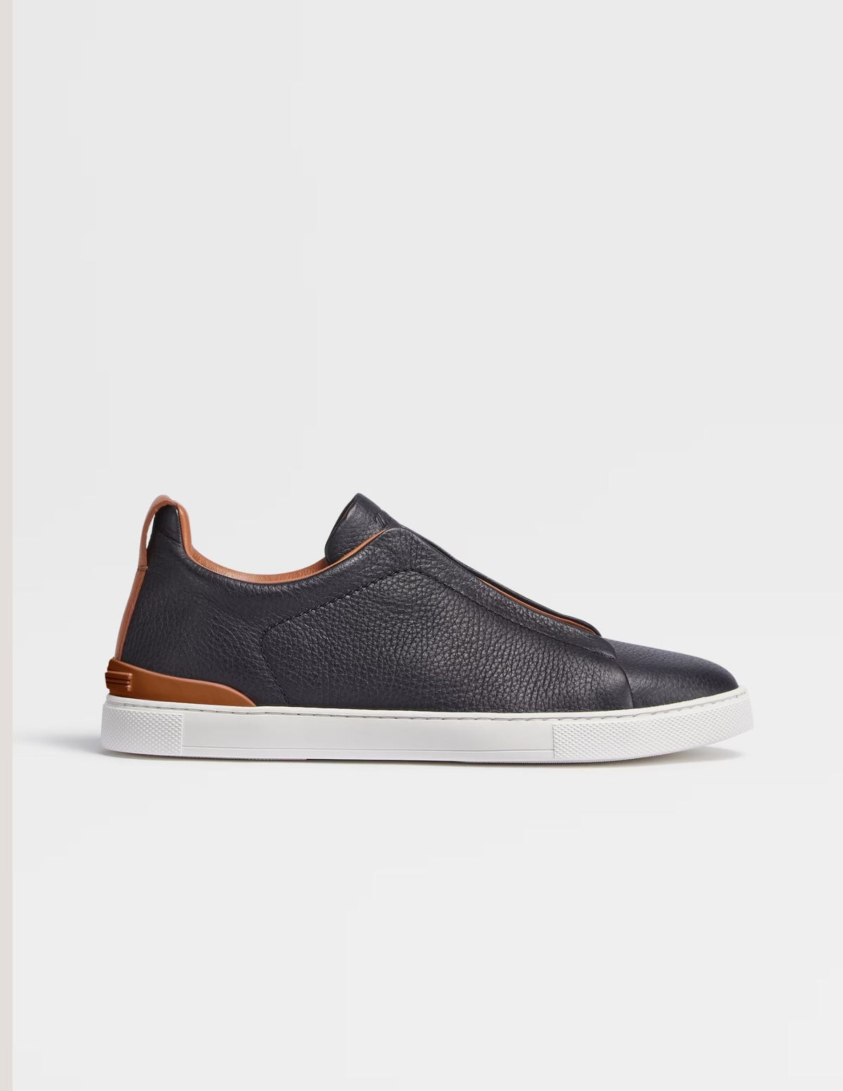 Triple Stitch Sneakers | Black Deerskin