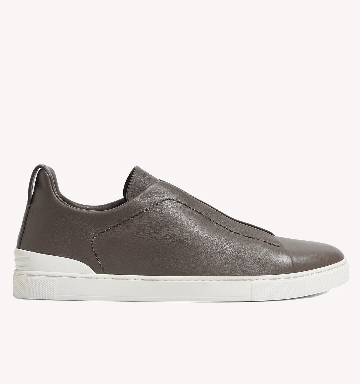 Zegna Triple Stitch Sneaker in Dark Taupe