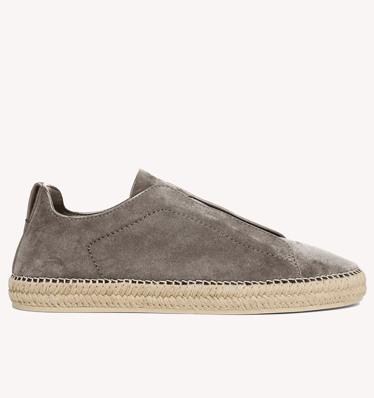 Zegna Espadrille Triple Stitch Sneaker in Stone